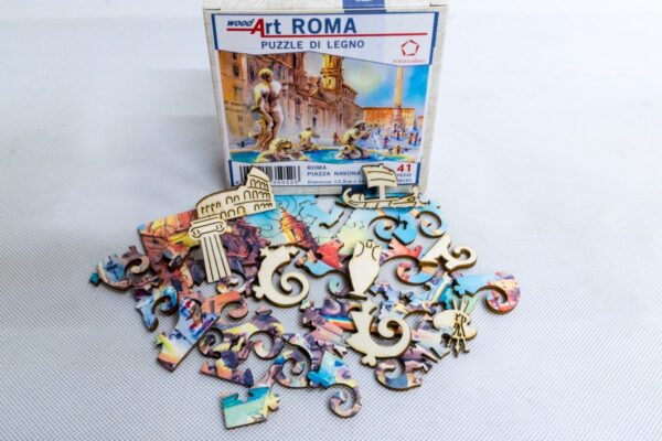 Roma, Piazza Navona, puzzle di legno, FORMAcultura