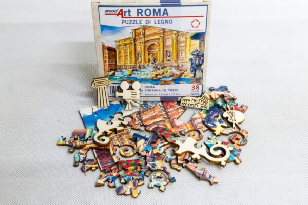 Roma, Fontana di Trevi, puzzle di legno, FORMAcultura